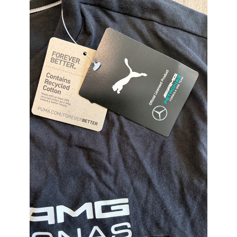 Puma Mercedes AMG Petronas Formula One Team F1 Logo T-Shirt Black XL 538482-01 - Picture 3 of 12